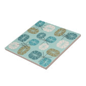 ミッドセンチュリーパターンオブロンズアクアマリン金ゴールド タイル (側面)