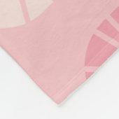 ミッドセンチュリーパターンオブロンズピンクバニラ フリースブランケット (角)