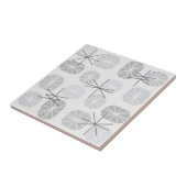 ミッドセンチュリーパターンオブロンズライトグレー タイル (側面)