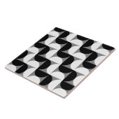 ミッドセンチュリーパターンボウル白黒 タイル (側面)