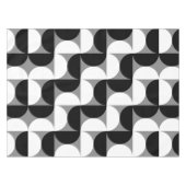 ミッドセンチュリーパターンボウル白黒 テーブルクロス (正面(横))