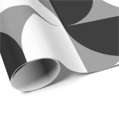 ミッドセンチュリーパターンボウル白黒 ラッピングペーパー (ロールコーナー)