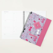 ミッドセンチュリーパープルハート猫 プランナー手帳 (ディスプレー)