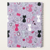 ミッドセンチュリーパープルハート猫 プランナー手帳 (裏面)