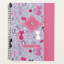 ミッドセンチュリーパープルハート猫