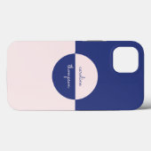 ミッドセンチュリーパープルピンク&スクリプトモノグラム Case-Mate iPhoneケース (裏面 (横))