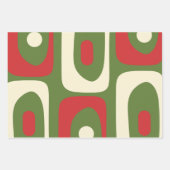 ミッドセンチュリーピケレトロミニマリストクリスマス ラッピングペーパーシート (正面)