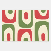 ミッドセンチュリーピケレトロミニマリストクリスマス ラッピングペーパーシート (正面2)