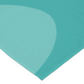 ミッドセンチュリーピモダンケパターンティール（緑がかった色）オレンジ ショートテーブルランナー (コーナー)