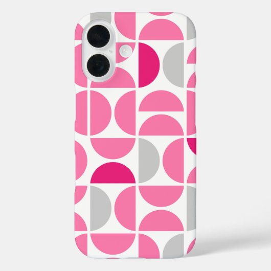ミッドセンチュリーピンクのタイル Case-Mate iPhoneケース (裏面)