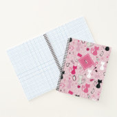 ミッドセンチュリーピンクのハート猫 ノートブック (内部)