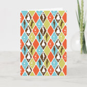 ミッドセンチュリーファッションシルエットのノートカード サンキューカード (正面)