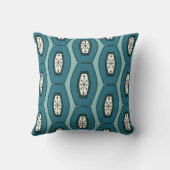 ミッドセンチュリーファンキーチェーンターコイズ クッション (裏面)