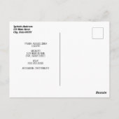 ミッドセンチュリーフィティーズパーティの招待状はがき ポストカード (裏面)