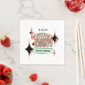 ミッドセンチュリーフィティーズパーティー紙ナプキンス スタンダードカクテルナプキン (インサイチュ)