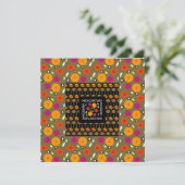 ミッドセンチュリーフラワーカード 招待状 (スタンド正面)