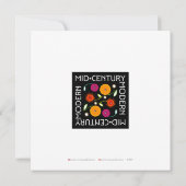 ミッドセンチュリーフラワーカード 招待状 (裏面)