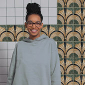 ミッドセンチュリーフラワーシンメトリアールデコベルエポック タイル