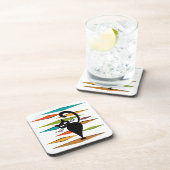 ミッドセンチュリーブラックキャットデザイン コースター (右側)