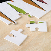 ミッドセンチュリーブラックキャットデザイン ジグソーパズル (側面)