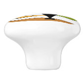 ミッドセンチュリーブラックキャットデザイン セラミックノブ (側面)