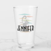 ミッドセンチュリーブラックキャットデザイン タンブラーグラス (裏面)