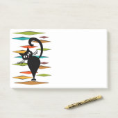 ミッドセンチュリーブラックキャットデザイン ポストイット (デスク)