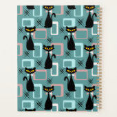 ミッドセンチュリーブラックキャットパターン プランナー手帳 (裏面)