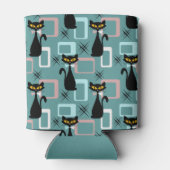 ミッドセンチュリーブラックキャットパターン 缶クーラー (裏面)