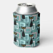 ミッドセンチュリーブラックキャットパターン 缶クーラー (缶裏面)