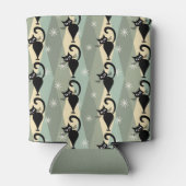 ミッドセンチュリーブラックキャットパターン 缶クーラー (裏面)