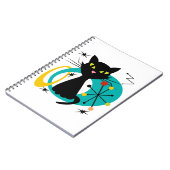 ミッドセンチュリーブラックキャット ノートブック (左側)