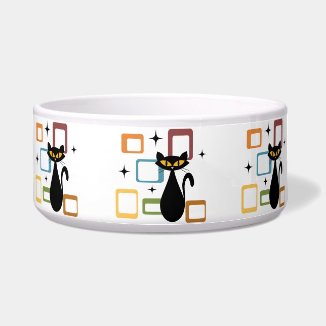ミッドセンチュリーブラックキャット ボウル (正面)