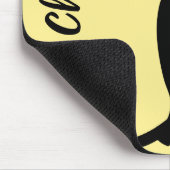 ミッドセンチュリーブラックキャット(背景金ゴールド) マウスパッド (コーナー)