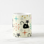 ミッドセンチュリーブラックスターバスト猫 コーヒーマグカップ (中央)
