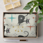 ミッドセンチュリーブラックスターバスト猫 薄葉紙 (ギフト)