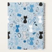 ミッドセンチュリーブルーハートネコ プランナー手帳 (裏面)