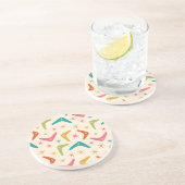 ミッドセンチュリーブーメランとレトロスターバスト コースター (側面)