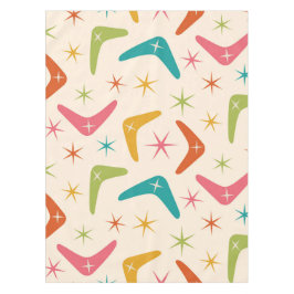 ミッドセンチュリーブーメランとレトロスターバスト テーブルクロス