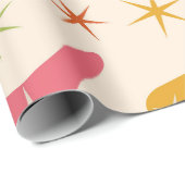 ミッドセンチュリーブーメランとレトロスターバスト ラッピングペーパー (ロールコーナー)