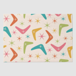 ミッドセンチュリーブーメランとレトロスターバスト 薄葉紙