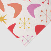 ミッドセンチュリーブーメランと原子カラフル星 薄葉紙 (詳細)