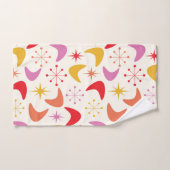 ミッドセンチュリーブーメランと原子スターバスト バスタオルセット (ハンドタオル)