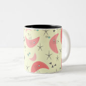 ミッドセンチュリーブーメランモダングル ツートーンマグカップ (正面右)