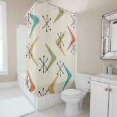 ミッドセンチュリーブーメラン数々のズスターバスト色 シャワーカーテン (インサイチュ)