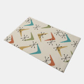 ミッドセンチュリーブーメラン数々のズスターバスト色 ドアマット (アングル)