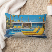 ミッドセンチュリープモダンール ランバークッション (ブランケット)