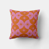 ミッドセンチュリーホタテのピンクオレンジスターバスト クッション (裏面)