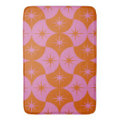 ミッドセンチュリーホタテのピンクオレンジスターバスト バスマット (正面縦)