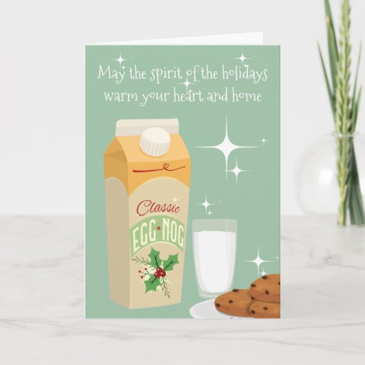 ミッドセンチュリーホリデースピリッツレトロクリスマス シーズンカード (正面)